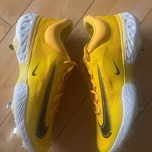 Nike Alpha Huarache Elite 4 Low TB Yellow Baseball Cleat DR6851-701 Men's 15